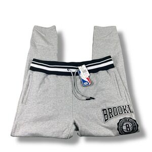 NWT $100 Pro Standard NBA Brooklyn Nets Gray Embroidered Jogger Sweatpants 2XL
